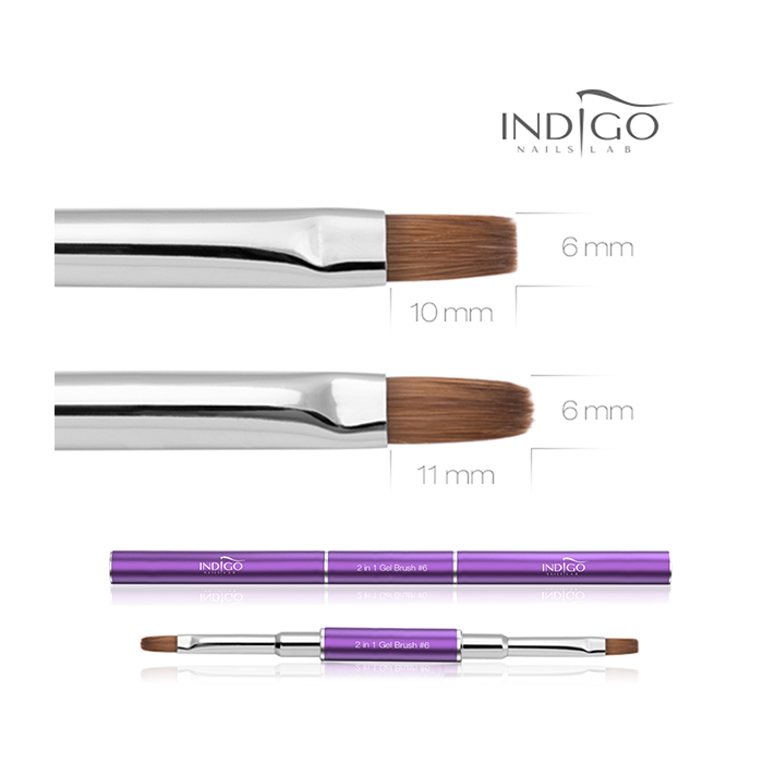 Indigo 2 w 1 Gel Brush no. 6