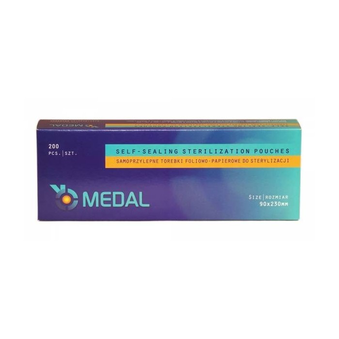 Torebki do sterylizacji Medal 90x230mm 200 sztuk