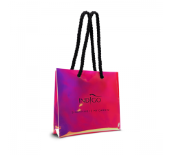 Holograficzna torba zakupowa - różowa Indigo