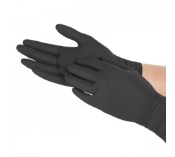 Czarne rękawiczki s nitrylex Indigo