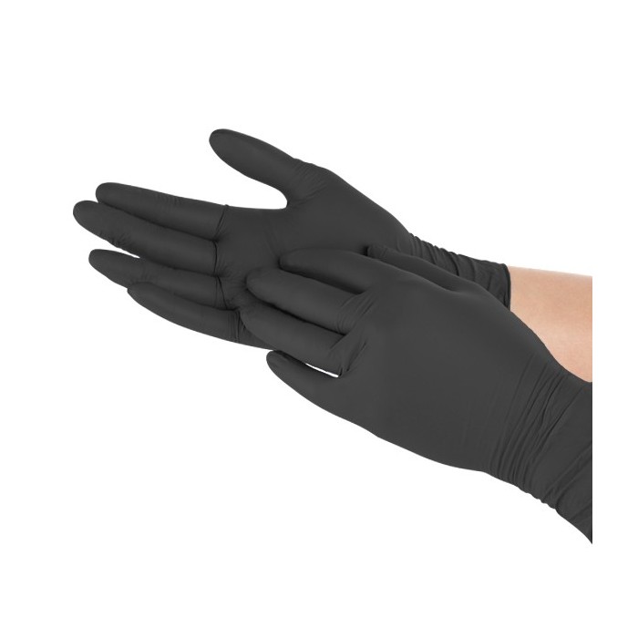 Rękawiczki czarne Nitrylex Black S Indigo