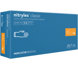 Rękawiczki niebieskie Nitrylex Classic XS Indigo