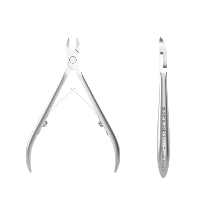 Cążki do skórek 3mm - krótkie ostrza, klasyczny uchwyt (Cuticle Nippers – Short Blade, Classic Handle)