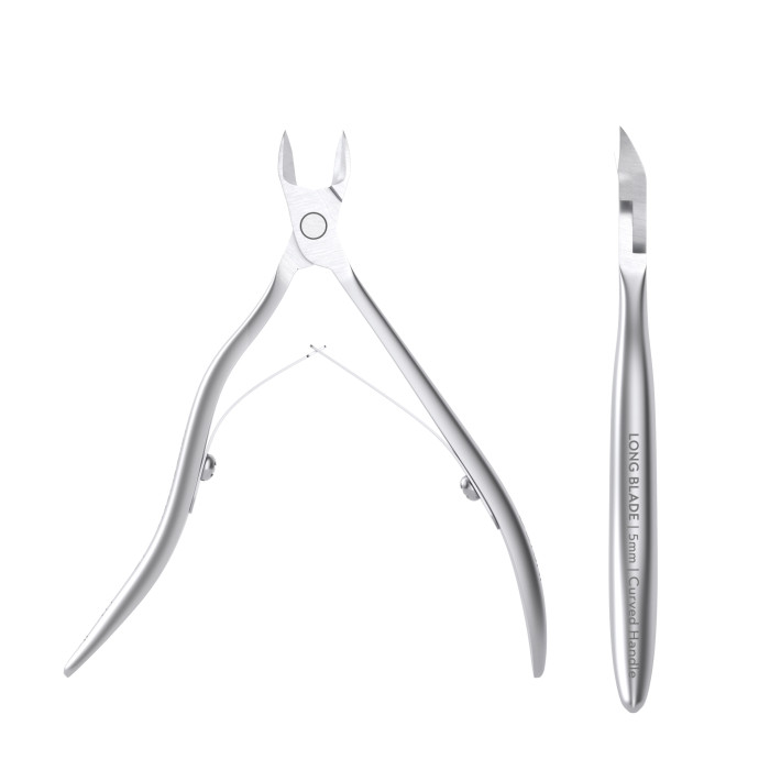 Cążki do skórek 5mm - długie ostrza, zakrzywiony uchwyt (Cuticle Nippers – Long Blade, Curved Handle)