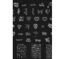 Blaszka do stempli Love 02 Blaszka do stempli Love 02